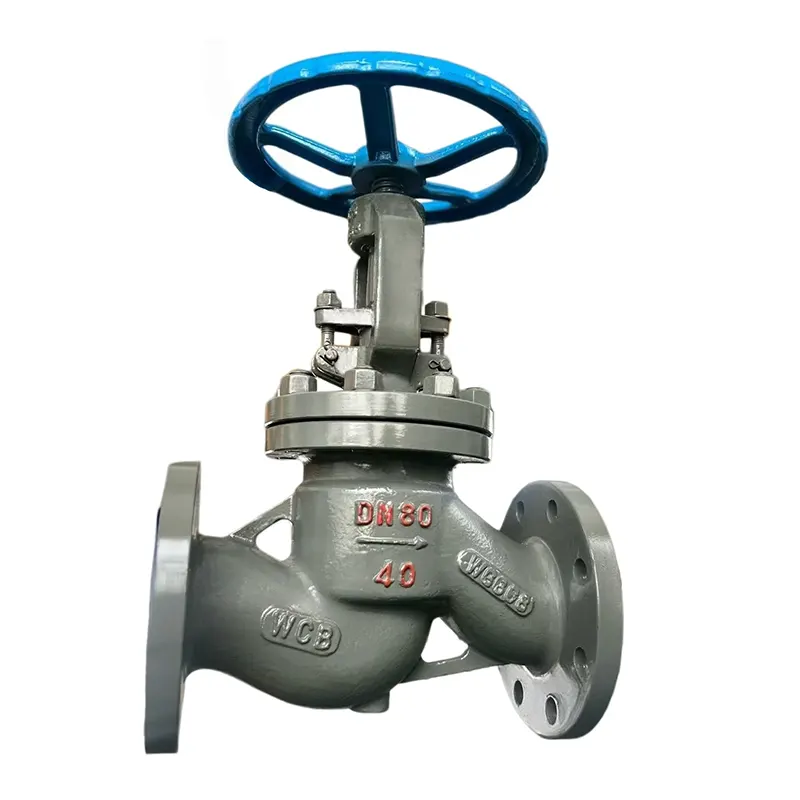 Valve à globu à flange standard naziunale in acciaio di carbone