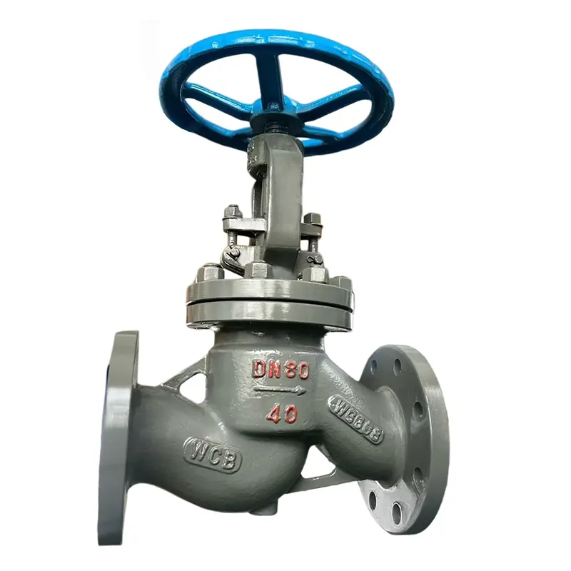 Valve à globu standard naziunale in acciaio di carbone