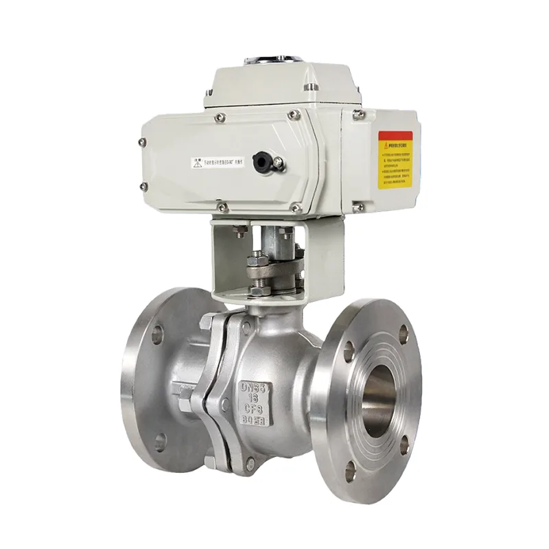 Valve à sfera à bride électrique en acier inoxydable
