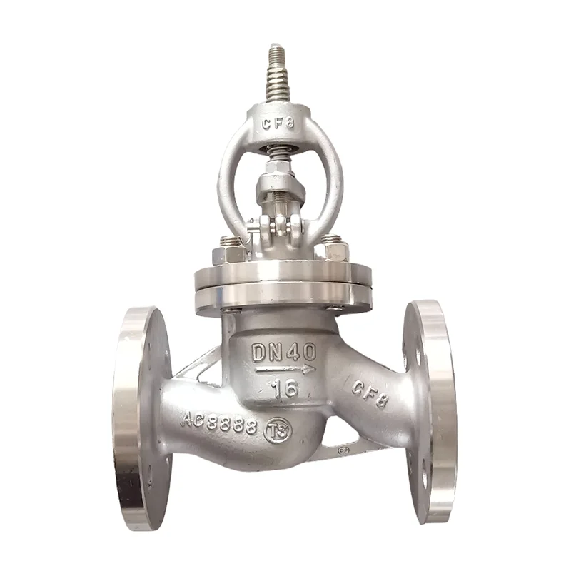 Valve à globe à bride en acier inoxydable 304