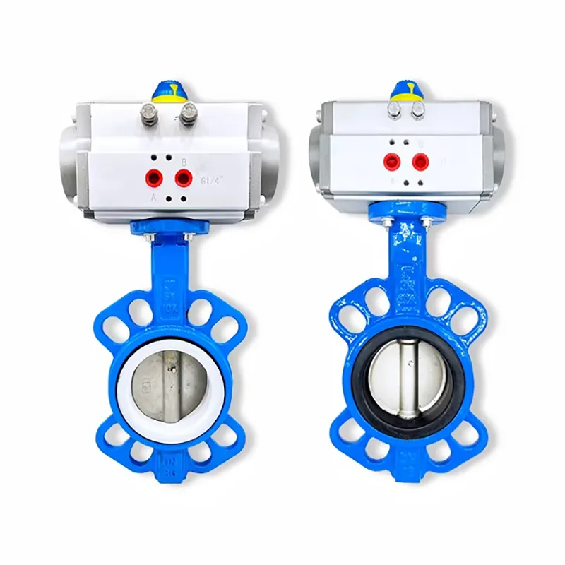 Valvola a farfalla pneumatica in acciaio inox